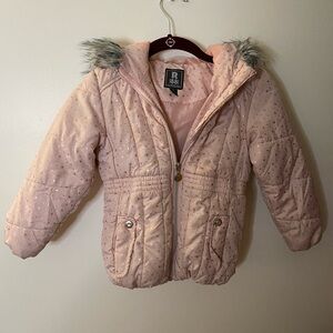 S.Rothchild R1881 Childs Size 5-6 Pink w/gold stars Puffer Winter Coat, Jacket.